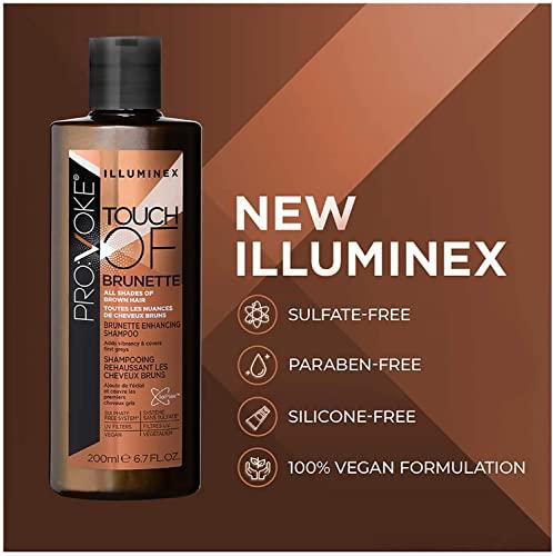 PRO:VOKE ProVoke Sulfate Free Shampoo and Conditioner Set – Brown Hair Toner for Brunette Blends Away First Greys