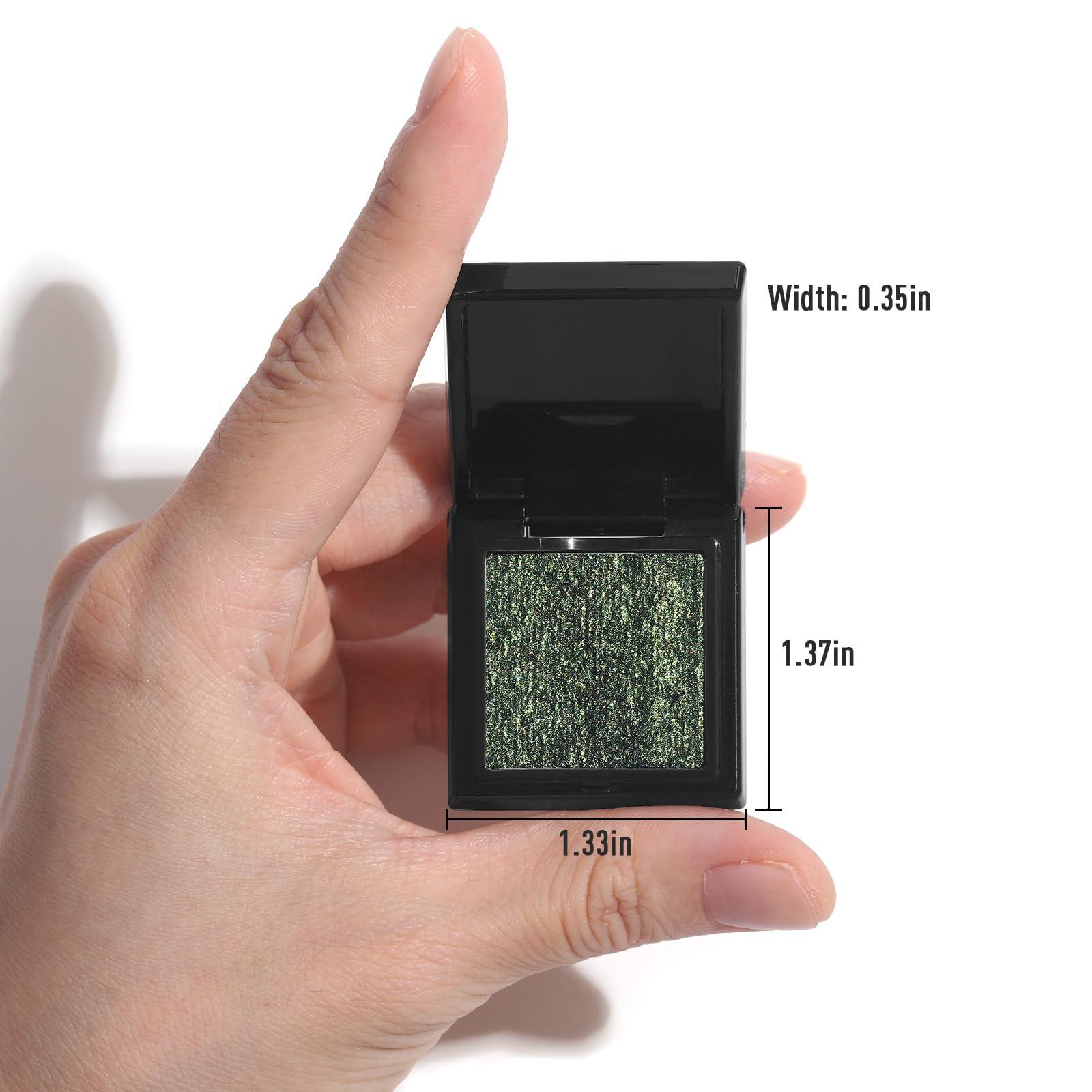 UCANBE UCANBE Glass Single Eyeshadow Palette, Highly Pigmented Glitter Eye Shadow Powder, Professional Long-Lasting Waterproof Makeup Palette