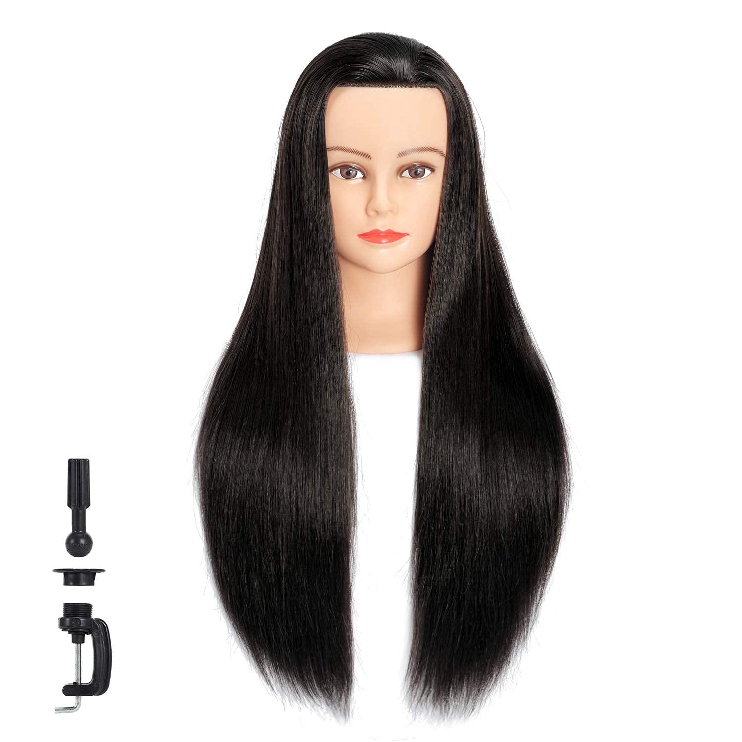 Rapidsflow Rapidsflow Dummy For Face Make-up Practice/Hair Dummy For Hair Styling/Hair Dummy For Hair Styling Practice/Salon Mannequin For Hairstyle Practice (Black)