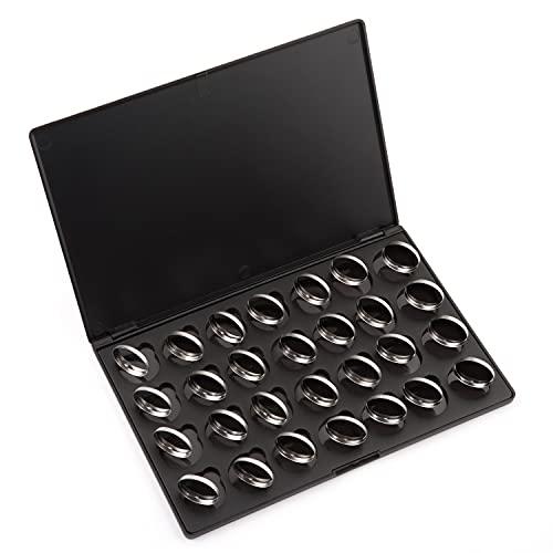Allwon Allwon Empty Magnetic Eyeshadow Makeup Palette with 28Pcs 26mm Round Metal Pans