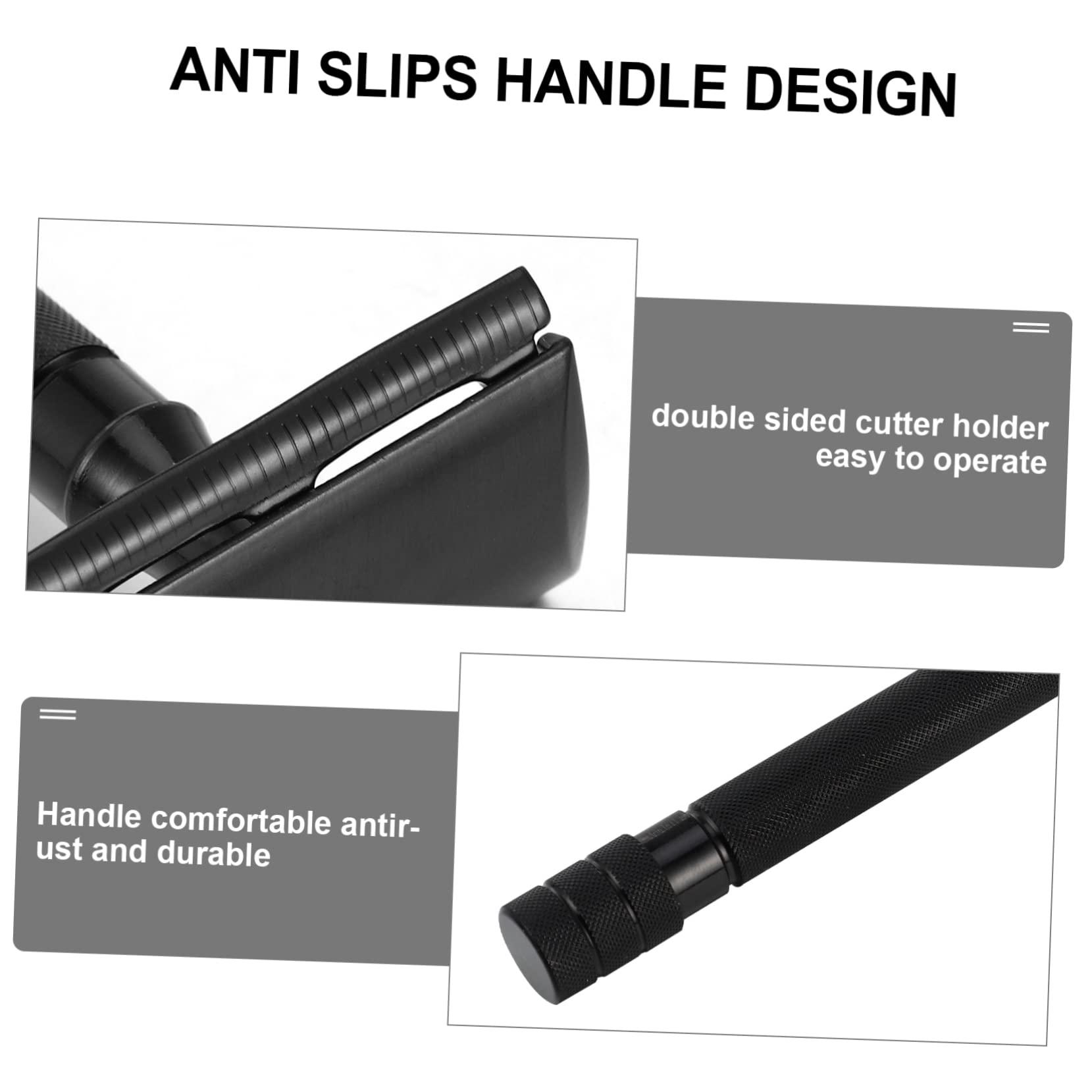 balacoo balacoo 2pcs Men's Double Edge Safety Razor Reusable Shaving Tool Manual Beard Trimmer Double Sided Razor for Women Precision Cutting