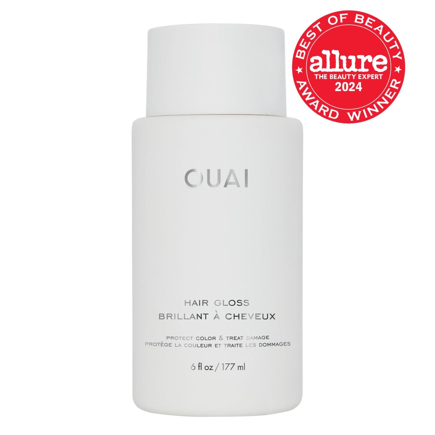 OUAI OUAI Detangle + Shine Bundle - Includes Leave-In Conditioner + Hair Gloss - Frizz Control + Hair Detangling Set (2 Count, 4.7 Oz/6 Oz)