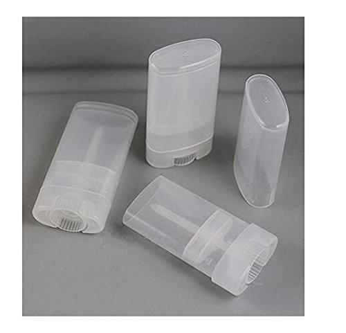 ericotry 10Pcs 15 ML Empty Plastic Oval Deodorant Containers Lip Gloss Balm Tubes for DIY