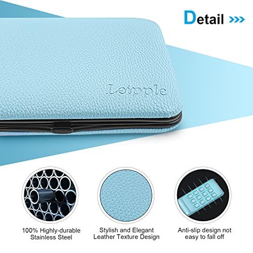 Leipple Manicure Set Professional Pedicure Kit Nail Clippers Kit - 18 pcs Nail Care Tools - Grooming Kit with Luxurious Upgraded Travel Case (Blue)