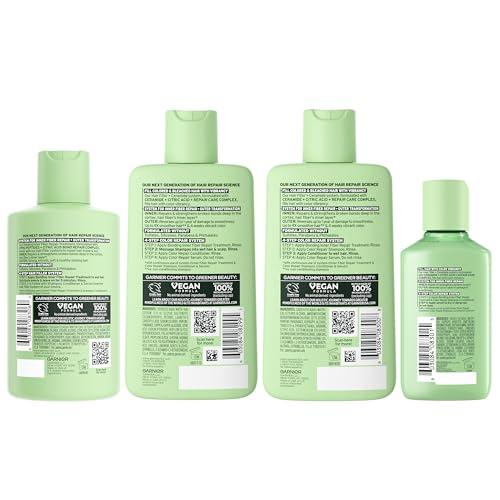 Garnier Garnier Fructis Hair Filler Bonding Pre Shampoo Hair Treatment + Color Repair Shampoo and Conditioner + Serum Set with Ceramide, 4 Items, 1 Kit