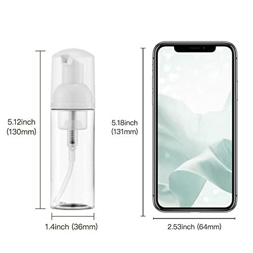 owlyee 2oz Foam Pump Bottle (30PCS) Empty Travel Foaming Dispenser for Hand Soap, Lash Cleanser, Shampoo (60ml, Clear