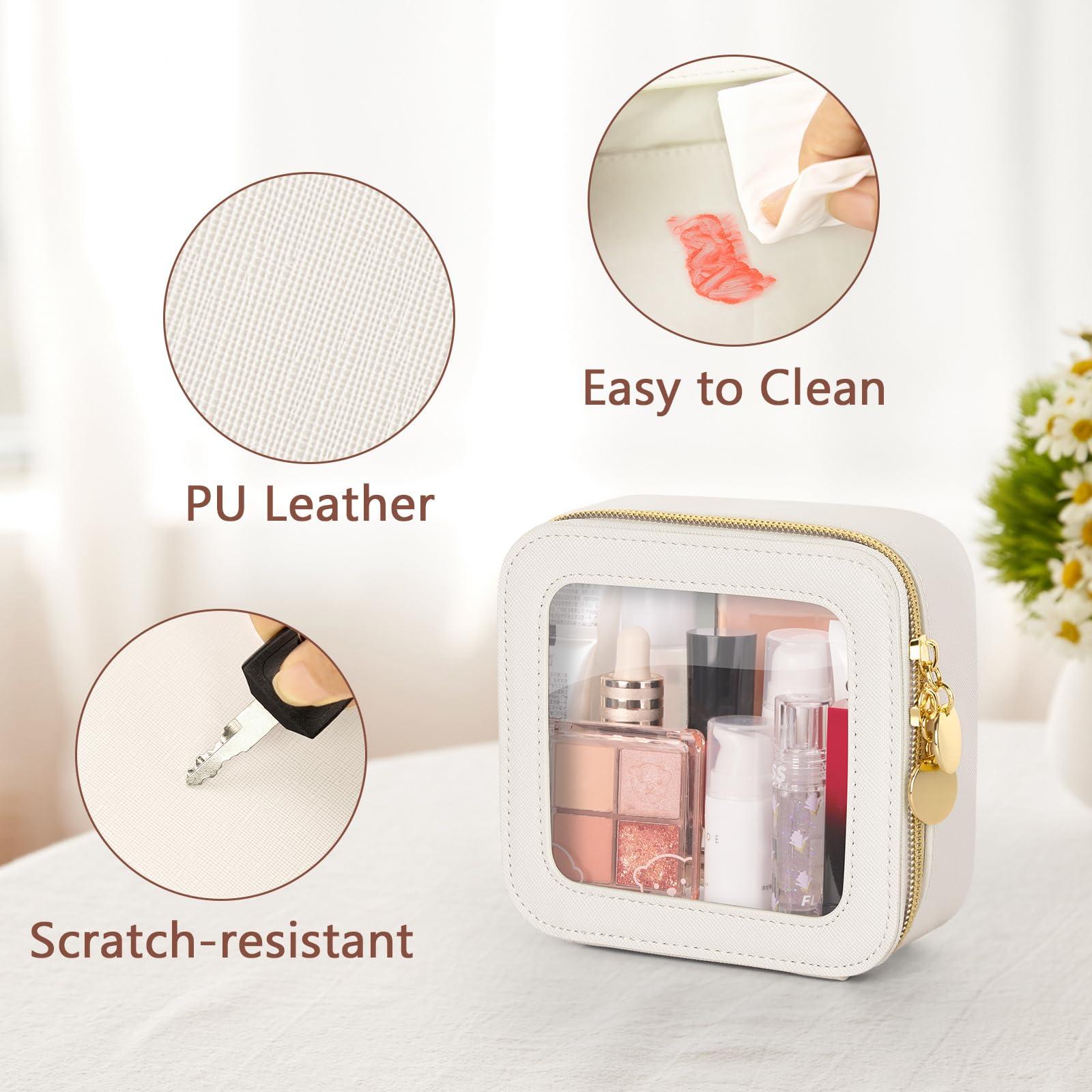 Soimeat Soimeat Small Clear Makeup Bag and Medium Clear Makeup Bag, Waterproof Square Make Up Bag Pouch, Toiletry Bag for Travel, Car and Women