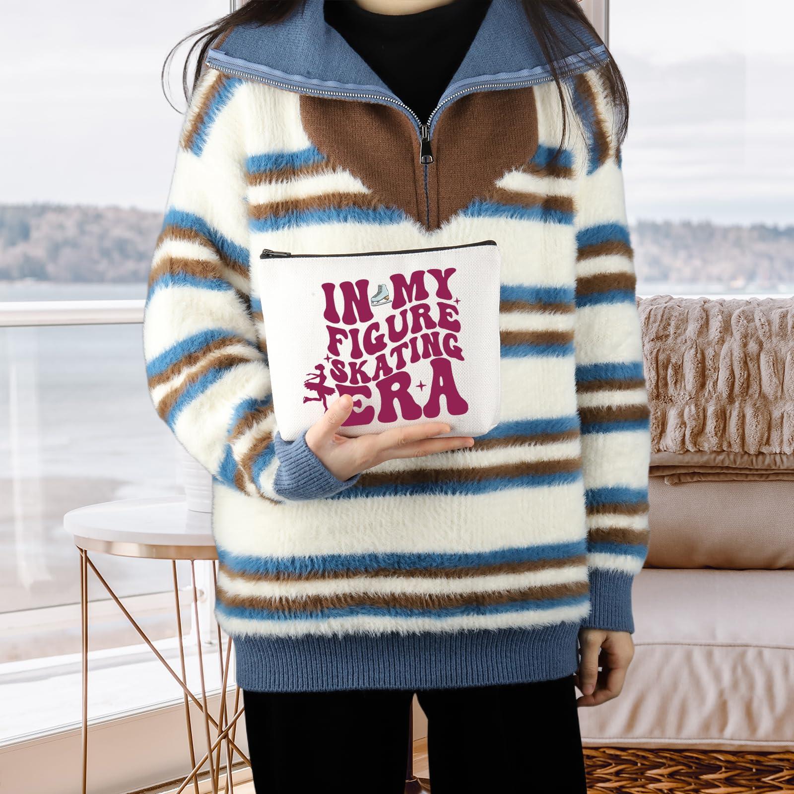 ENSIANTH ENSIANTH Figure Skating Team Gift In My Figure Skating Era Cosmetic Bag Ice Skating Gift Skate Lover Gift Skater Makeup Bag (Figure Skating MU)