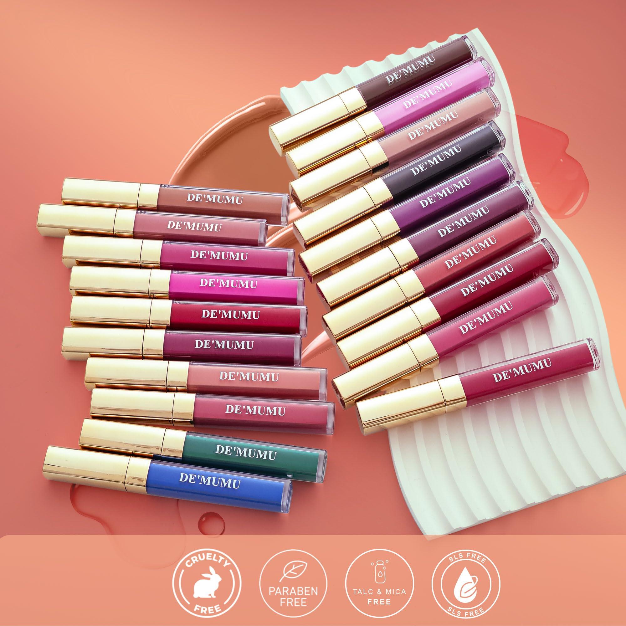 DE\'MUMU DE\'MUMU Purple Lipstick Matte for Women, SuperStay Long Lasting Lipstick Smudge Proof No Transfer Liquid Lipsticks, Cruelty Free Lip Makeup (DM22 Purple Crystal)