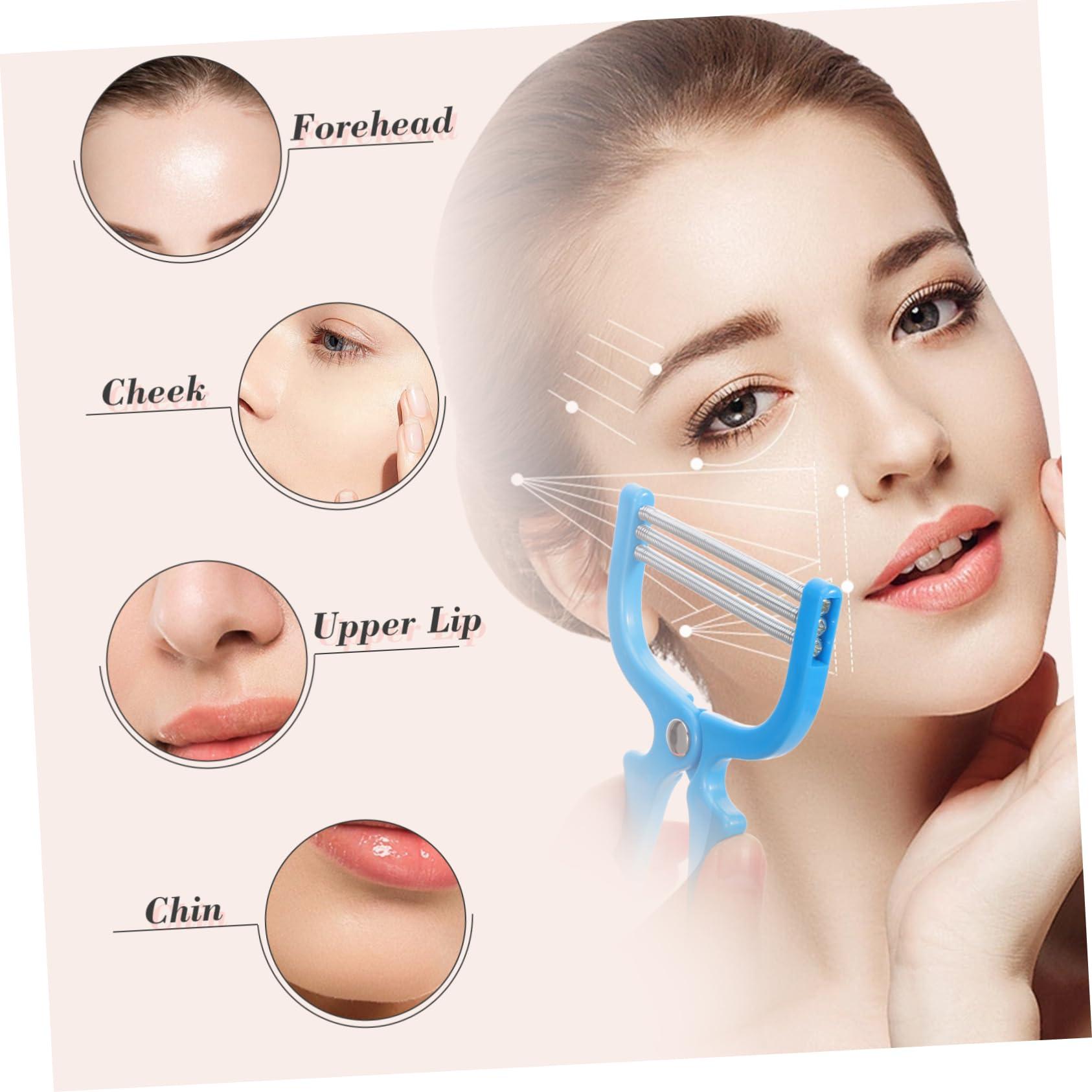 MERRYHAPY MERRYHAPY Face Threading Tool Facial Hair Removal Brush Spring Threading Facial Hair Remover Blue Portable Facial Threading Tool