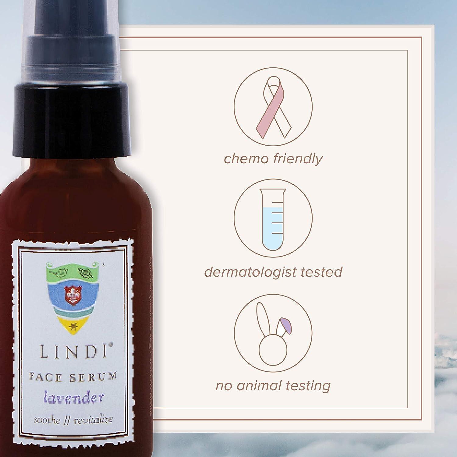 Lindi Skin LINDI SKIN Lavender Face Serum - Ultimate Moisture and Comfort To Restore Your Skin Immediately - Reduce Facial Rash, Redness, and Itching - Relieves Uncomfortable Effects of Chemo Rash(1 fl oz)