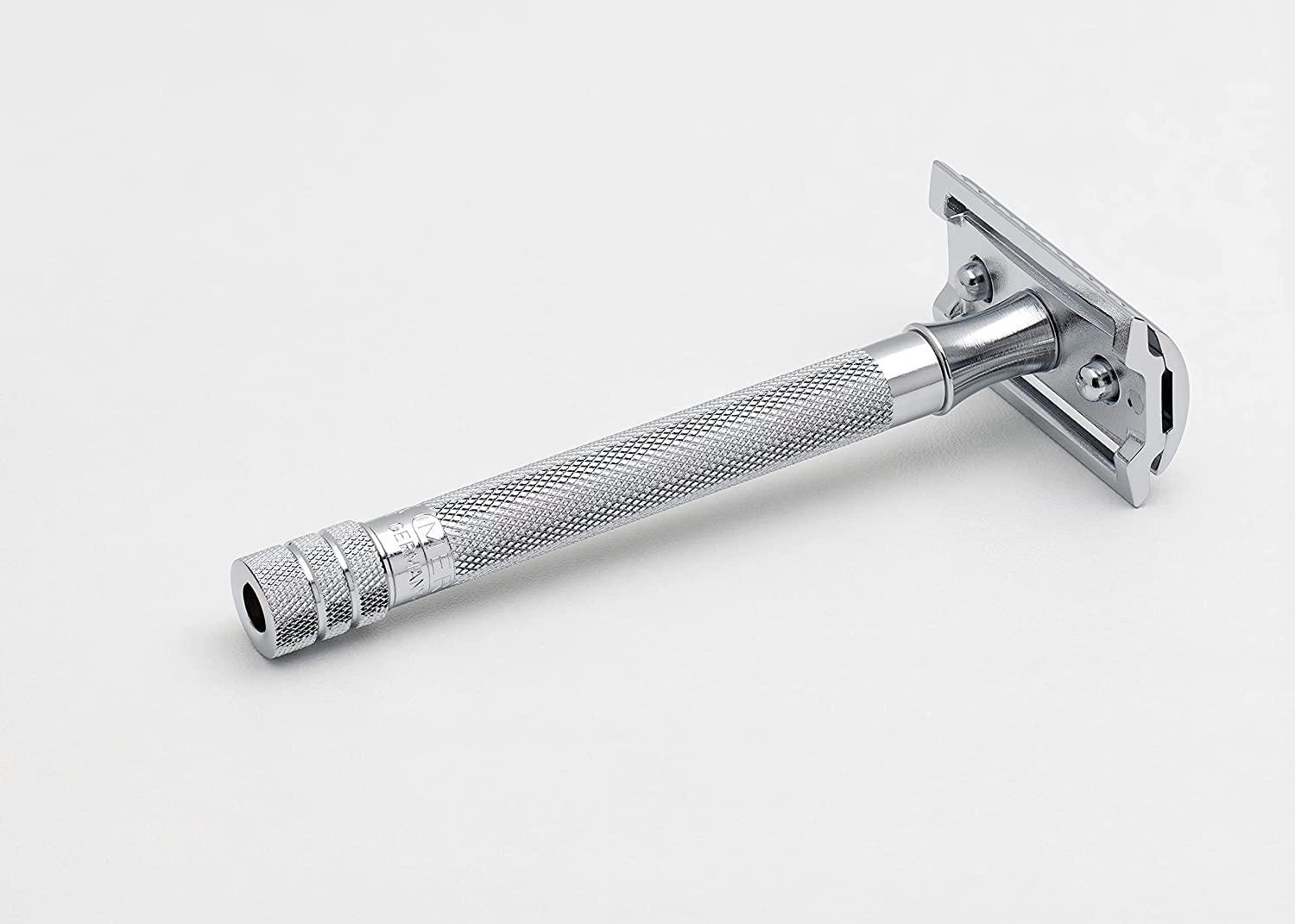 Merkur Merkur Long Handled Safety Razor, 1 Count, Silver