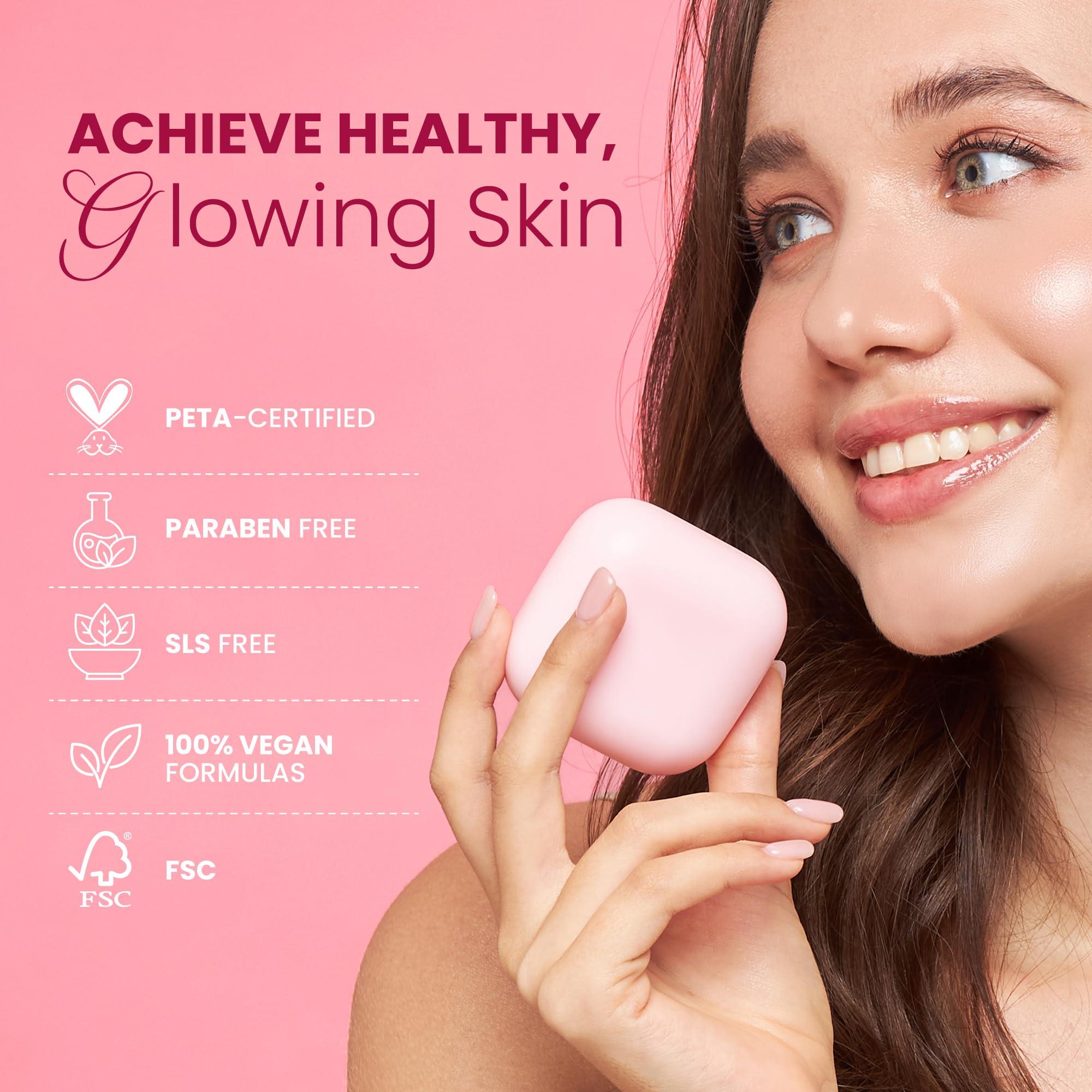 Koji White Koji White Kojic Acid & Collagen Skin Brightening Soap for Face & Natural Glowing Skin - Moisturizer, Body Cleansing Bar, Reduce the Appearance of Wrinkles, Vegan, Paraben-Free, 2.82 oz (2 Bars)