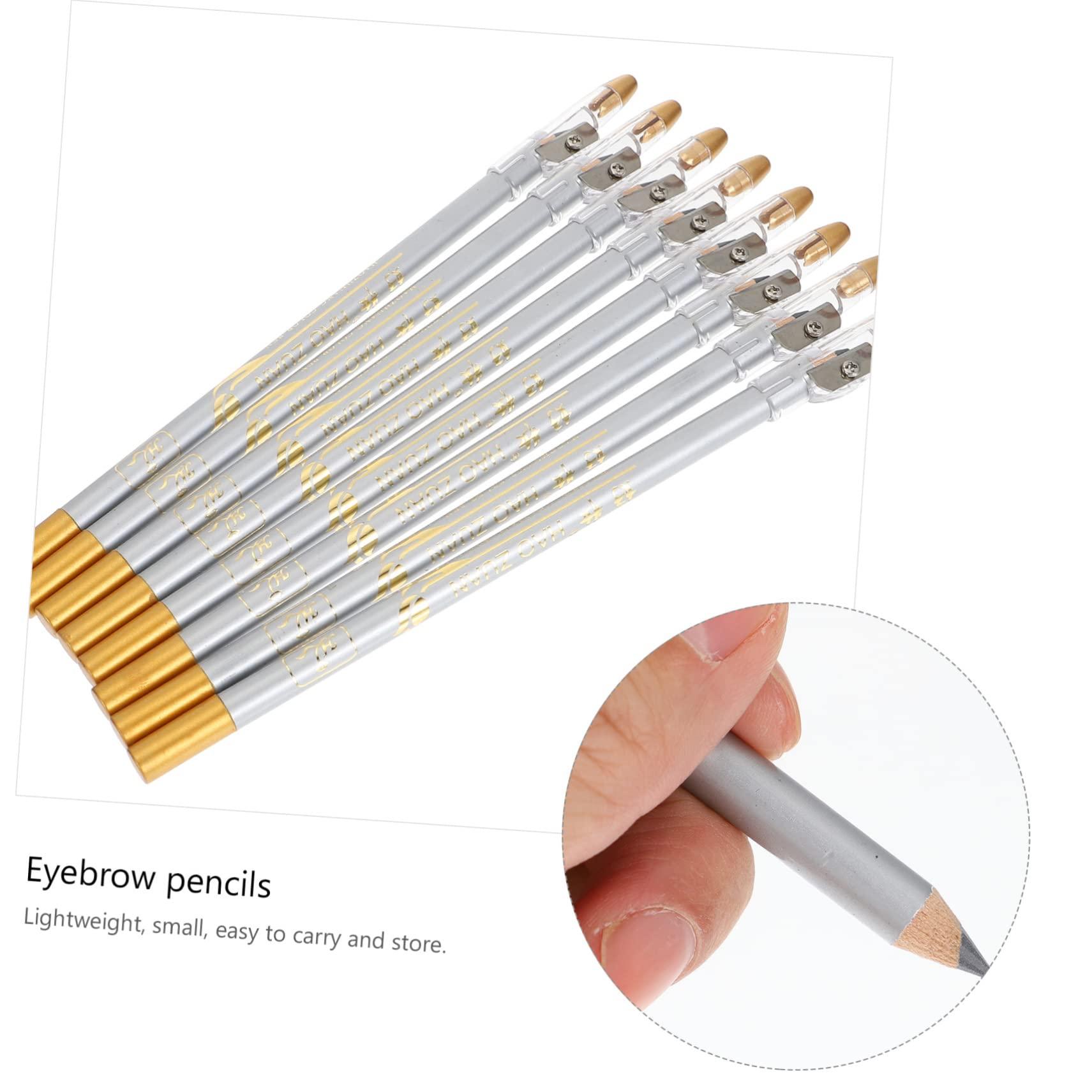 Ipetboom Ipetboom 8pcs 2-in-1 Eyebrow Pencil Set Water-safe Makeup Tool Sharpener for Girls