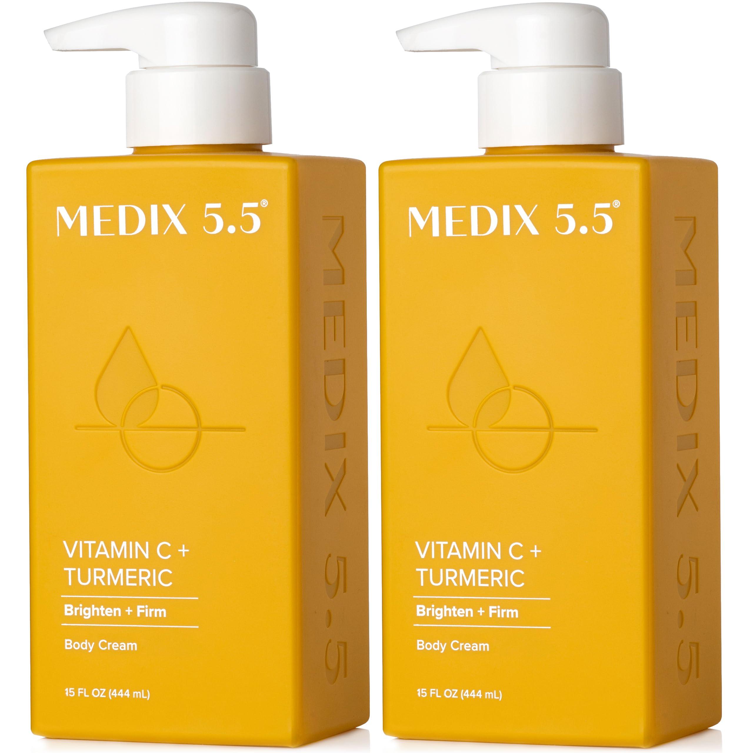 Medix 5.5 MEDIX 5.5 Vitamin C Cream Face Lotion & Body Lotion Moisturizer | Anti Aging Skin Care Firming & Brightening Cream Diminishes The Look Of Uneven Skin Tone, Age Spots, & Sun Damaged Dry Skin, (2-Pack)