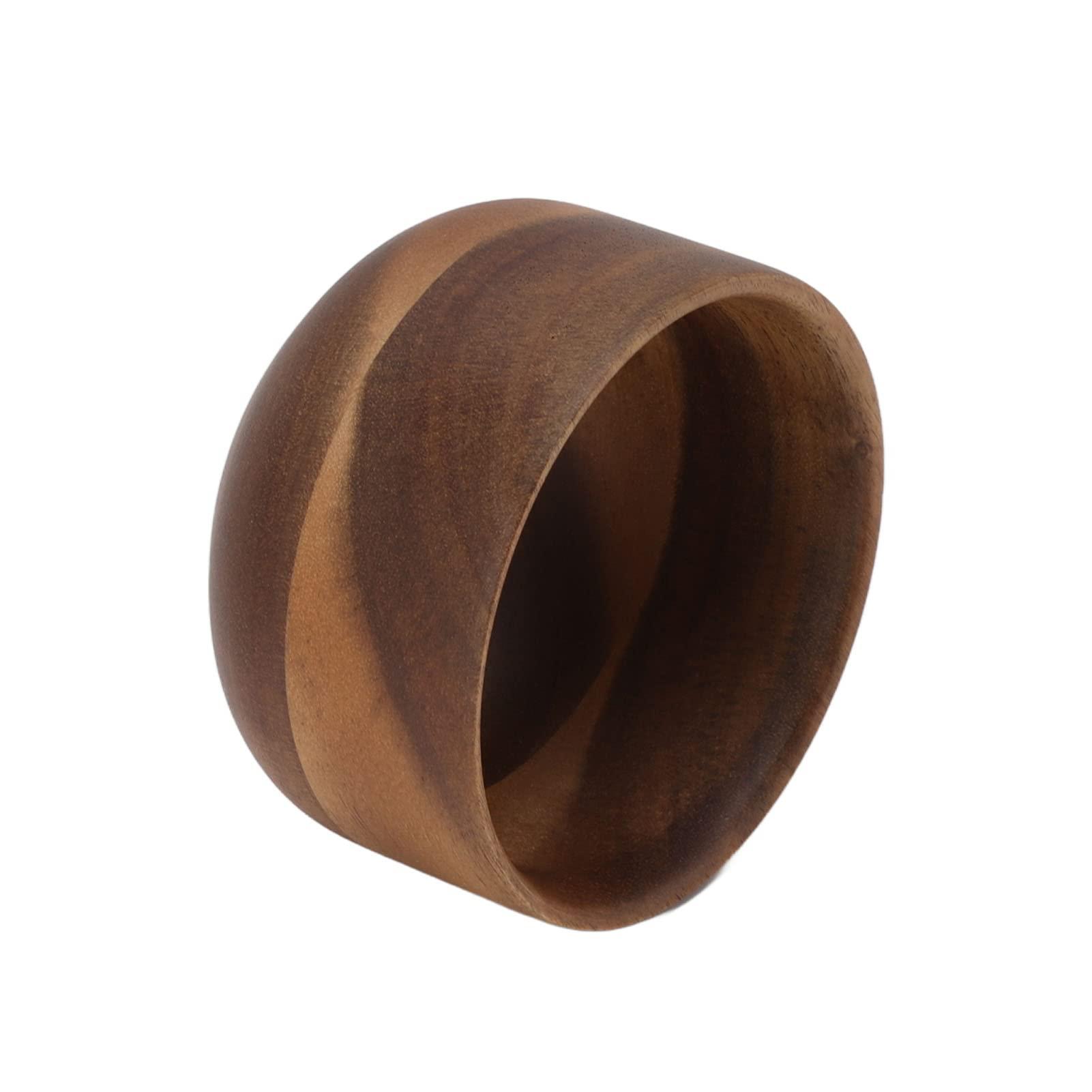 HERCHR HERCHR Men Shaving Bowl, Composite Wood Shaving Scuttle Mug, Men\'s Soap Cream Shaving Brush Bowl, Wooden Men Shaving Bowl Burr Compact Shaving Cream Cup for Home Barber Shop Salon