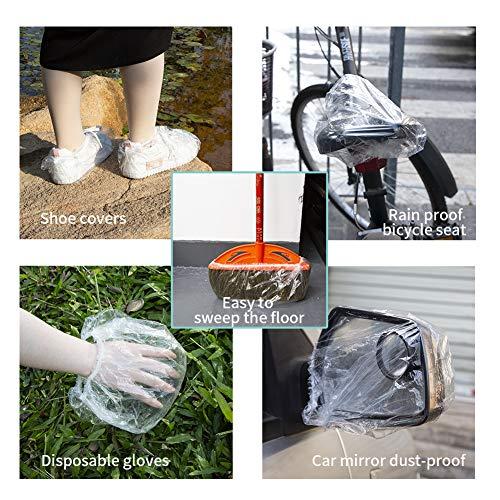 AIDIQIU Disposable Shower Caps 100 Pcs - Multi-Purpose Thickening Elastic Bath Cap Plastic Waterproof Clear Bath Shower Caps Women Spa,Home Use, Hotel and Hair Salon, Portable Travel