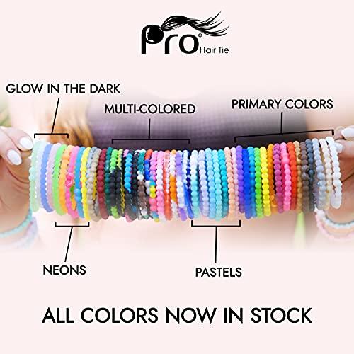 PRO PRO Hair Tie - Easy-Release Clasp - Secure Hold - No Damage - Great for ANY Active Lifestyle (Sunshine Pack of 8)