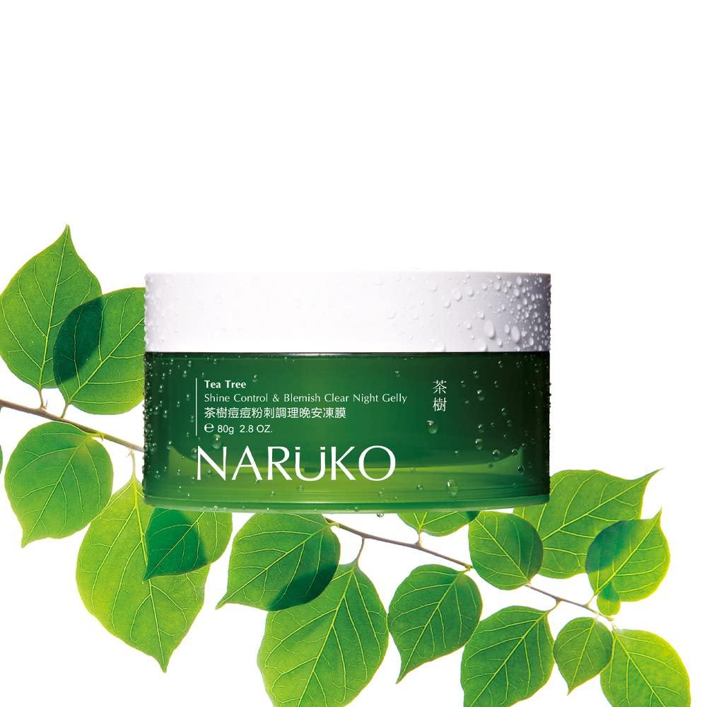 Naruko Naruko Tea Tree Overnight Sleep Gelly, Sleeping Facial Mask, Skin Care for Hydrating, Pore Refining and Relxation, 2.8 oz, 80g