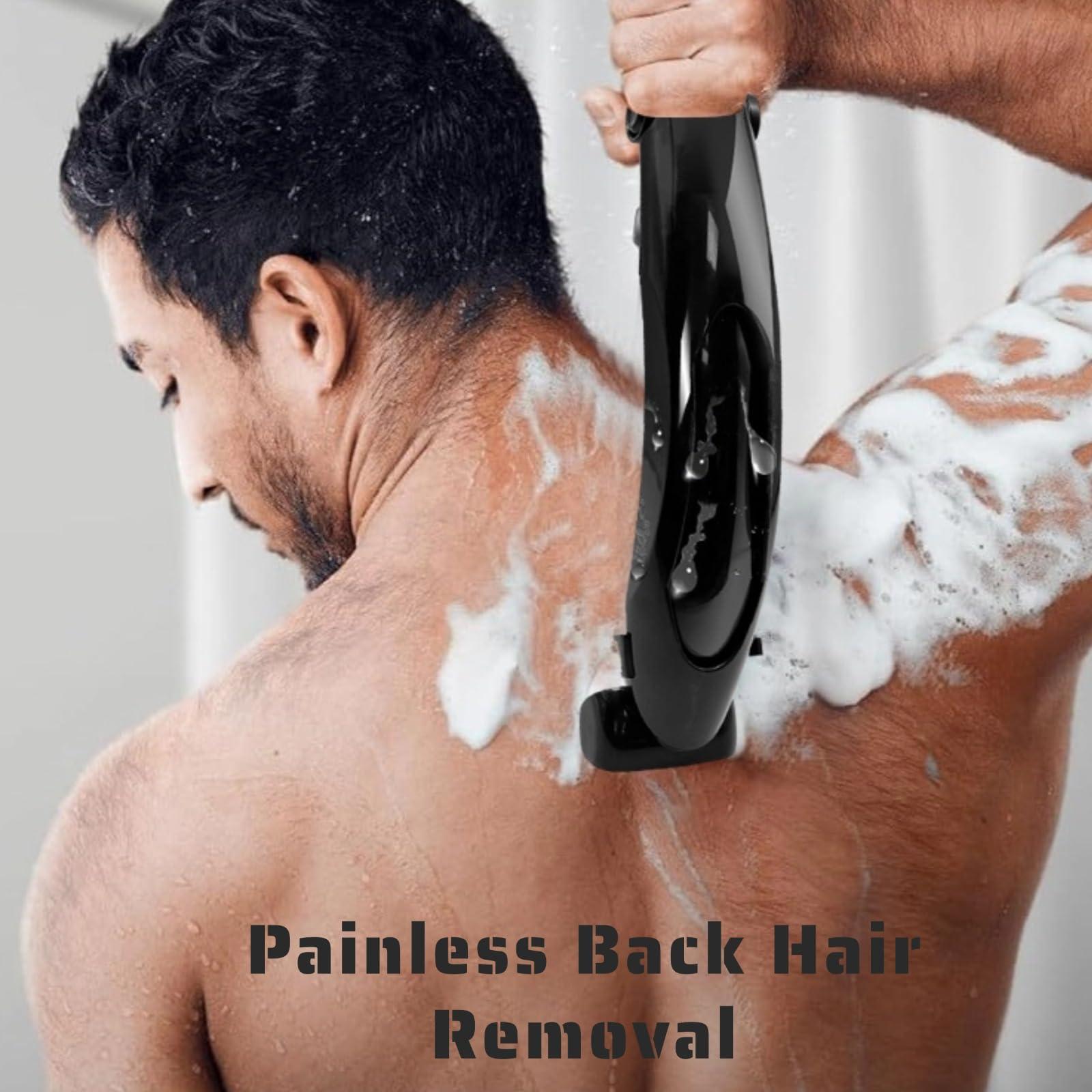 Yoidesu Yoidesu Back Shavers for Men, Body Shaver with Adjustable Extreme Reach Handle, Body Groomers Men\'s Electric Back Shaver with Charging Base, Wet Dry Use Back Groomer