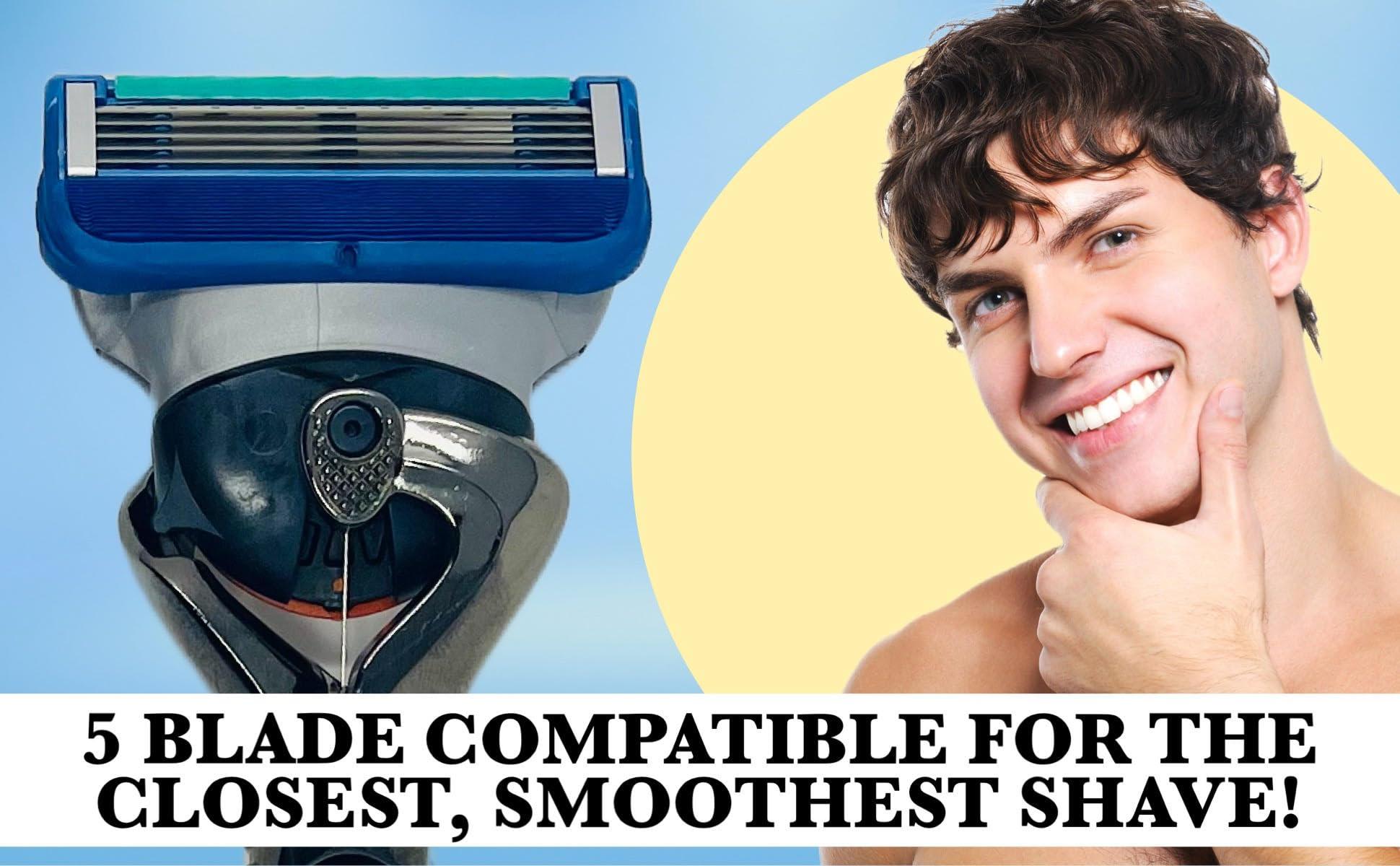 G.B.S G.B.S Flex ball Handle Razor with Flex ball Pivot Ball technology All Chrome Diamond Knurled Pattern Long Handle Shaving Razor