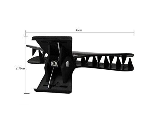 erioctry 12 Black Hairdressing Hairdressers Hair Tools Butterfly Hair Clamps Hair Claw Salon Section Clips Clasps Clamps Barrettes