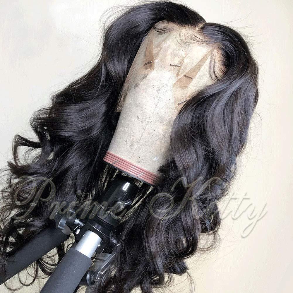 Prime Kitty Human Hair Wig 150% Density 360 Lace Front Wig with Baby Hair Curly Virgin Brazilian Human Hair Wigs Pre Plucked 360 Lace Frontal Wig for Black Women Body Wave 360 Lace Front Wig Wavy 14\"