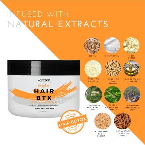 Kerazon Professional KERAZON Brazilian Hair Botox Treatment For All Hair Types + Sulfate Free and Sodium Free Shampoo & Conditioner KIT