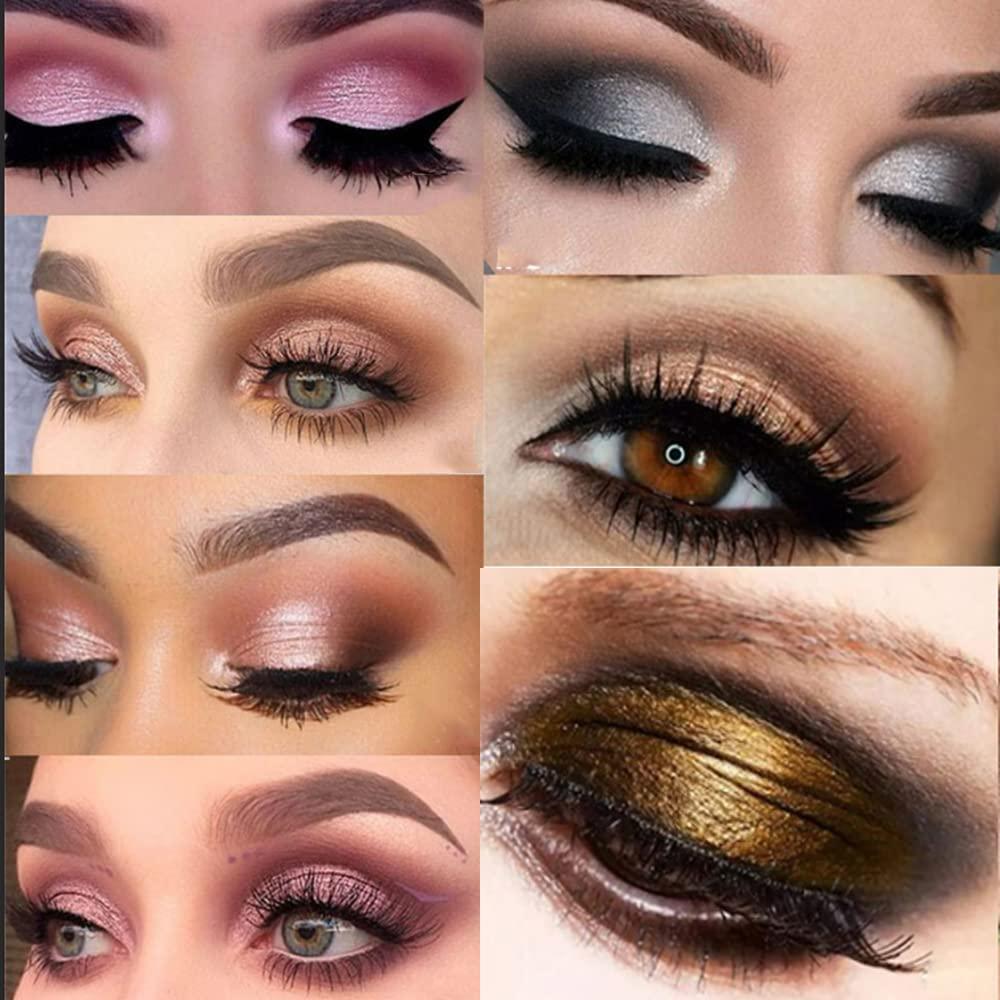 Impeccablery Gold Eye Shadow Eyeshadow Palette Shimmer - 10 Colors Sparkly Eyeshadow Glitter Highly Pigmented Long Lasting Waterproof Sweatproof Professional Nudes Warm Natural Neutral Smoky Cosmetic Eye (#07)