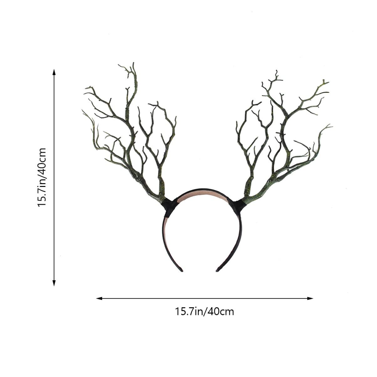 Beaupretty Beaupretty Antler Headband, Simulate Tree Branch Hair Band Forest Elk Horn Headpiece for Halloween Christmas Cosplay Party