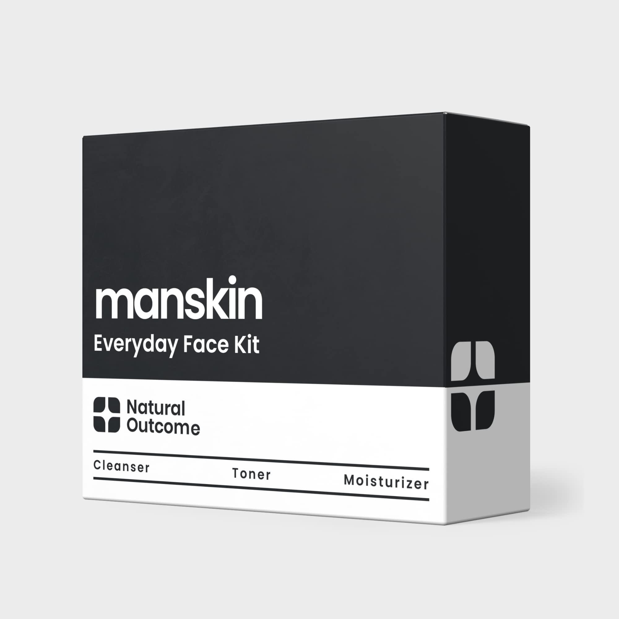 natural outcome Natural Outcome Mens Skin Care Kit | Mens Facial Care Kit for Men Skincare | Anti-Aging Daily 3 Step Face Care Regimen Includes: Rejuvenating Facial Cleanser, Balancing Toner, & Hydrating Moisturizer