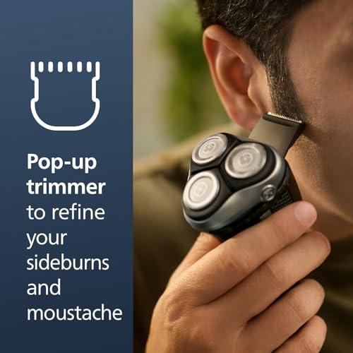Philips Norelco Philips Norelco Shaver 3900, Rechargeable Wet & Dry Electric Shaver with Pop-up Trimmer, Charging Stand, Travel Storage Pouch, Protective Cap, Space Gray, S3341/92