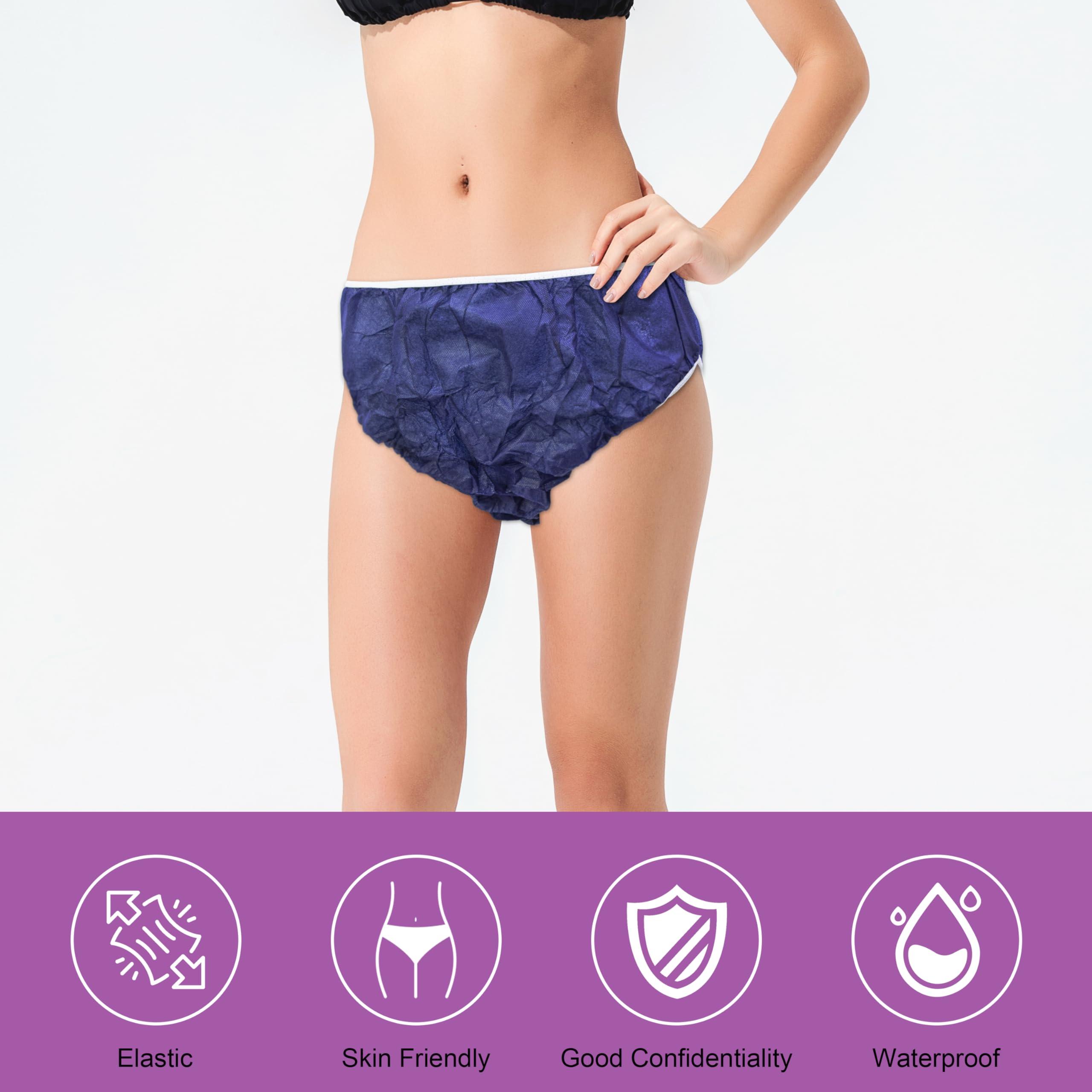 Elitzia Elitzia Disposable Underwear Underpants One Time Use Beauty Salon SPA Hotel Travel Convenient 50 Pcs Per Set ET004 (Navy Blue XL)