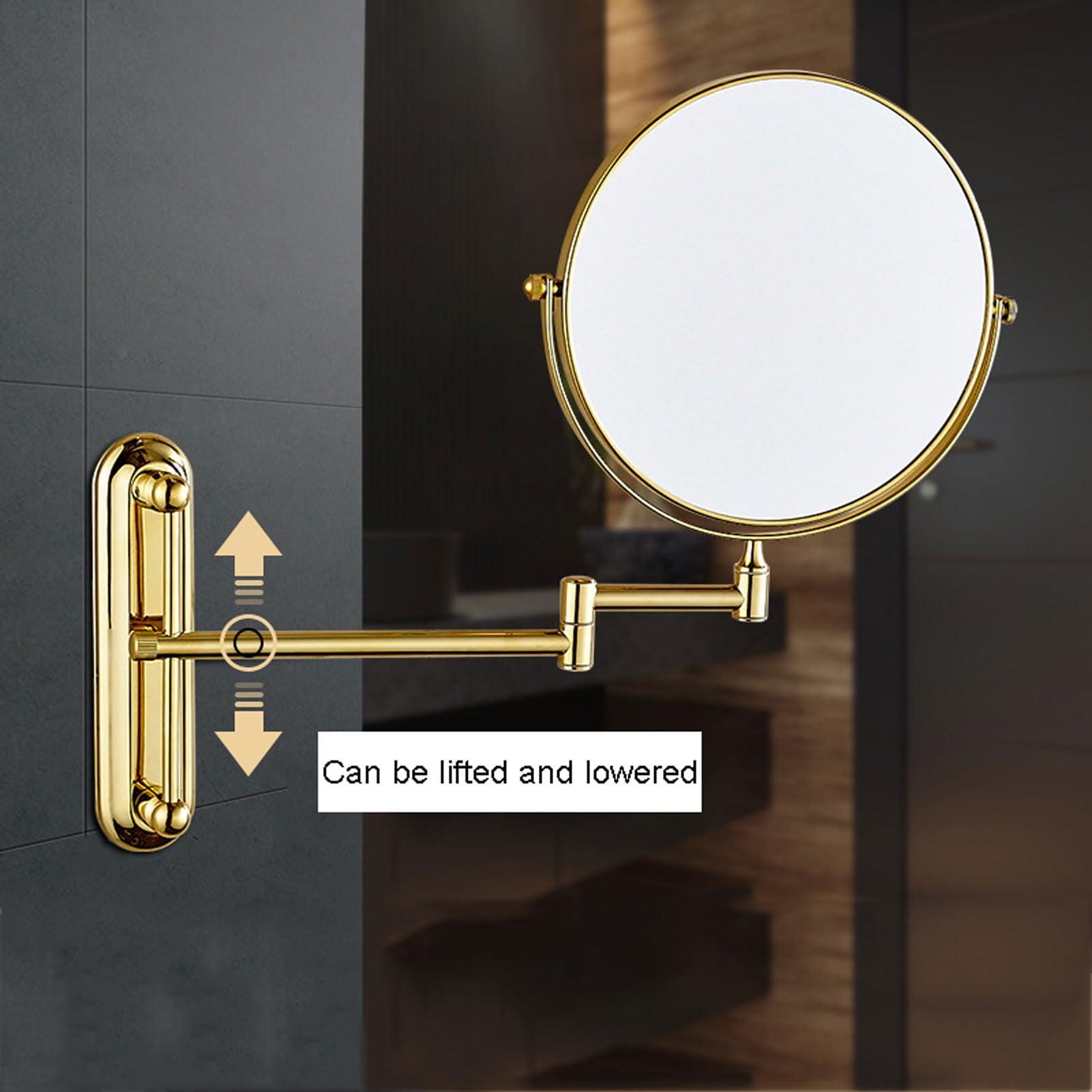 CarXs CarXs Makeup Mirror Wall Mounted Extra Long Arm, Cosmetic Mirror Magnification, Vanity Mirror 360 Swivel Extend and Fold, Double Sided Bathroom Shaving Mirror Magnifying Mirror Wall Mounted