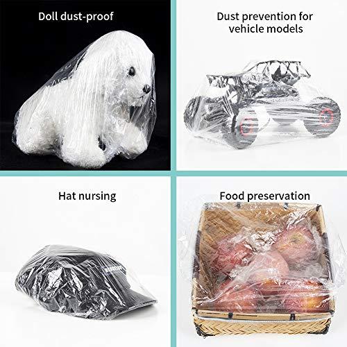 AIDIQIU Disposable Shower Caps 100 Pcs - Multi-Purpose Thickening Elastic Bath Cap Plastic Waterproof Clear Bath Shower Caps Women Spa,Home Use, Hotel and Hair Salon, Portable Travel