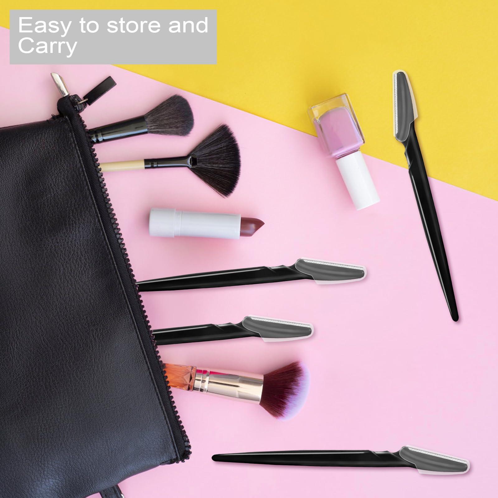 HFATMOS HFATMOS 21 Pcs Eyebrow Razors, Face Razors Multipurpose, Exfoliating Dermaplaning Tools, Eyebrow Trimmers Shaver with Safety Cover, Facial Hair Removal for Women Men Body Use (Black)