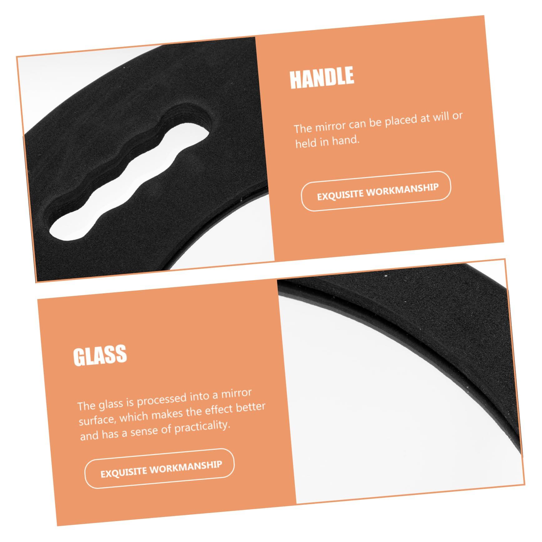 ZRxmNoTh Mirror Makeup Mirror ,Hand held Mirror , Foam Mirror Handheld Mirrors Hand Mirror Round Mirror Wall-mounted Mirrors Hair Salon Mirror Handheld Makeup Mirror Barber Mirror Cosmetic Hairdressing Mirror