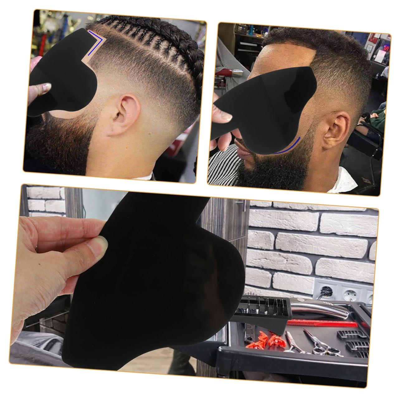 DOITOOL 3pcs Card Hairline Guide Shaping Tool Men Beard Shaping Tool Beard Shaping Template Men Hairline Enhancing Card Beard Template for Men Hairline Design Card