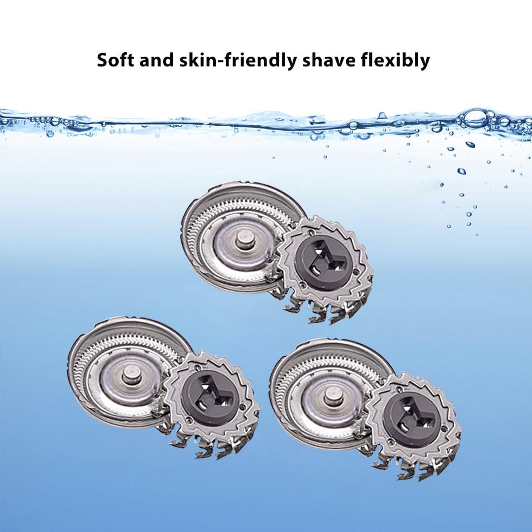 YTXXDEUS 3Pcs Replacement Shaver Blades Shaver head For P-hilips NORELCO RQ12 Series Sensotouch 3D 1280X 1290X 1250XCC by YTXXDEUS