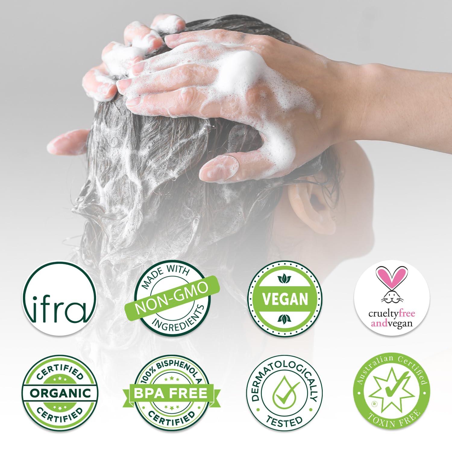 The Organic Forest  VEGAN . PURE . NATURAL Amla Shampoo & Conditioner Set Sulfate-Free, Organic Moisturizing Hair Care for Dry Scalp & Damaged Hair, Deep Conditioner for Curly Hair, Natural Hair Strengthening for Men & Women