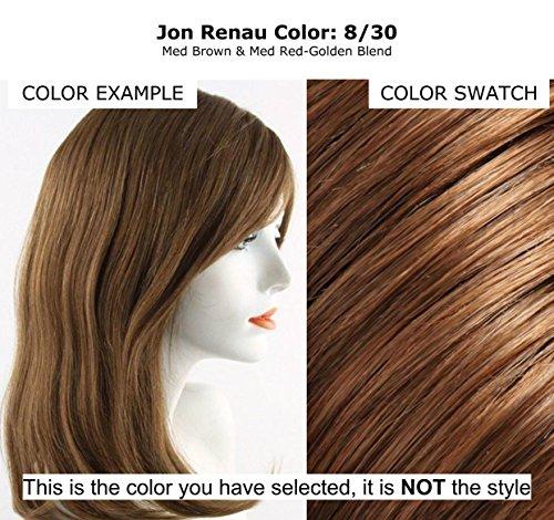 Jon Renau & Christy's Wigs Bundle - 2 Items: 8" XL easiPart French Remy Human Hair Topper by Jon Renau (item#1), Christy's Wigs Q & A Booklet (item#2) - Color: 8/30