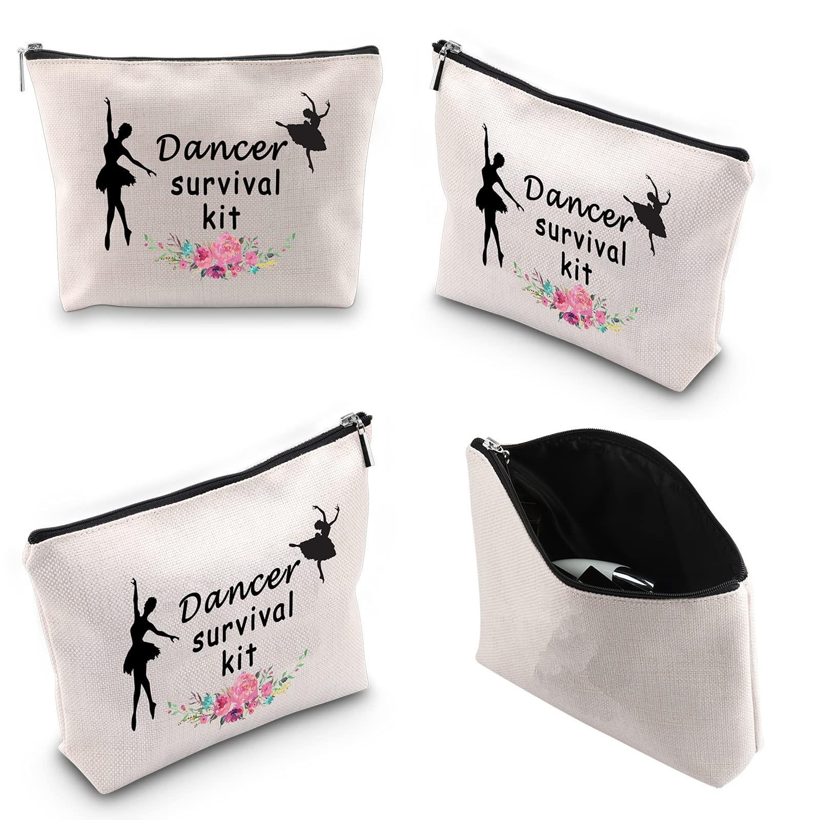 WCGXKO WCGXKO Dancer Survival Kit Dancer Gift Zipper Pouch Makeup Bag for Dance Instructor Dance Recitals and Dance Teams (Dancer Survival)