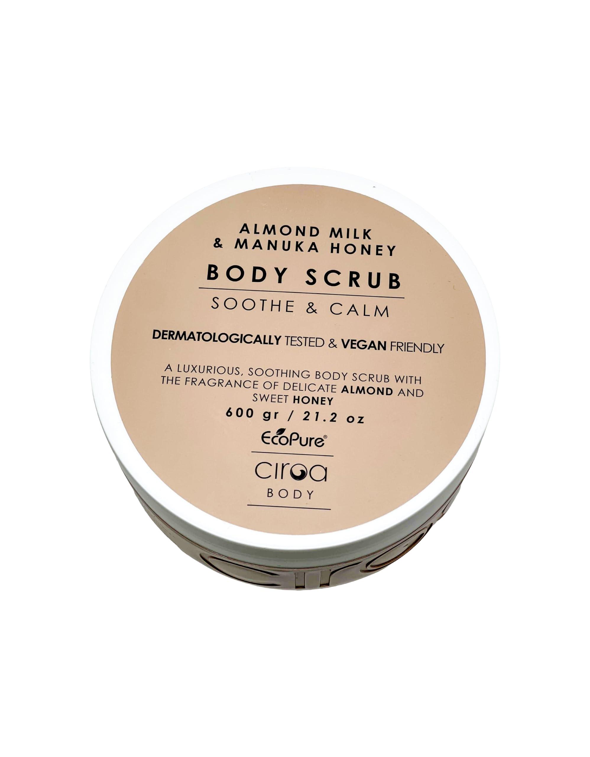 Generic Generic Ciroa Body Almond milk & Manuka honey body scrub soothe & calm 600 gr / 21.2 oz, Brown