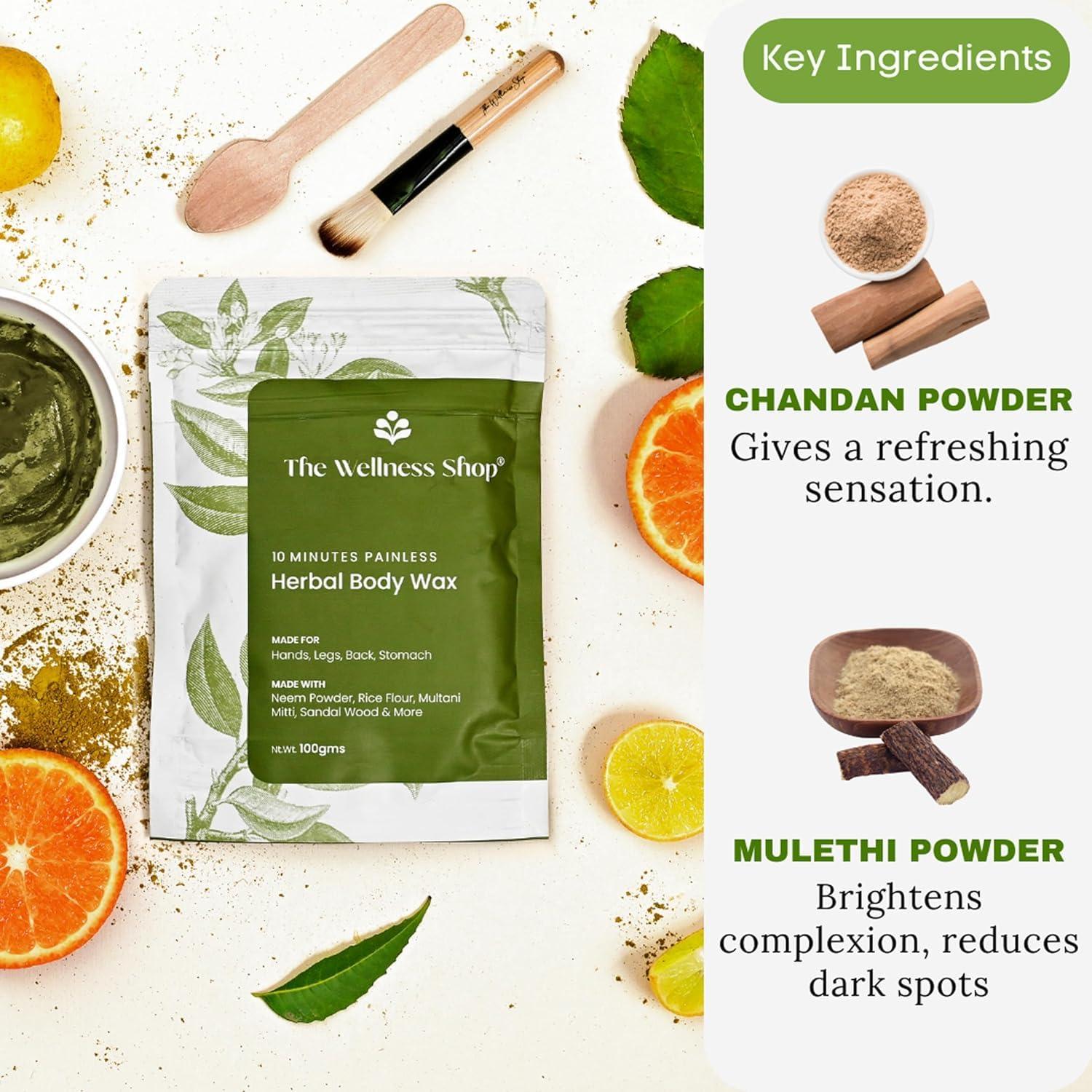 Generic DD Women Herbal Hair Removal Wax Powder (100G) - Painless & Odourless For Smooth Skin