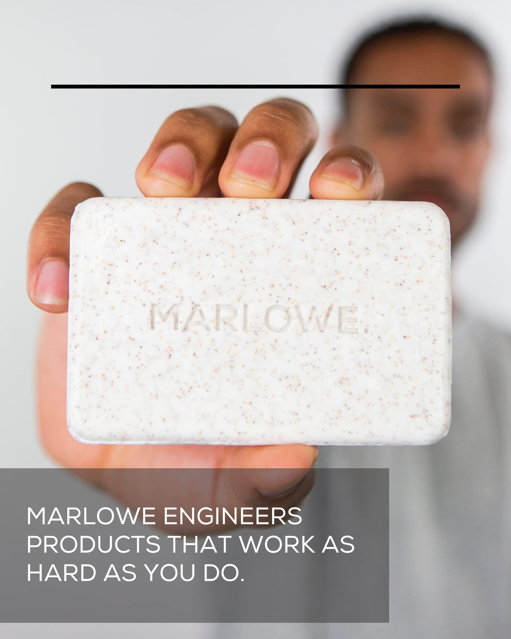 MARLOWE. M BLEND MARLOWE. No. 102 Men\'s Body Scrub Soap 7 oz, Fresh Original Woodsy Scent, Best Exfoliating Bar for Men, Made with Natural Ingredients, Apricot Seed Powder, Shea Butter, Olive Oil, Green Tea Extracts