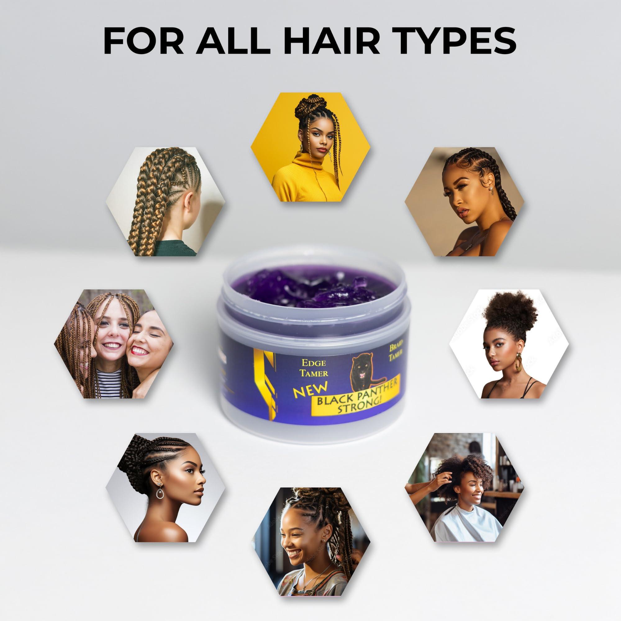 black panther strong diamond edges DIAMOND EDGES BLACK PANTHER STRONG - Edge Control & Styling Gel, 24 Hour Hold w/No Flakes, Ideal for Curly Hair (4oz (Pack of 1))