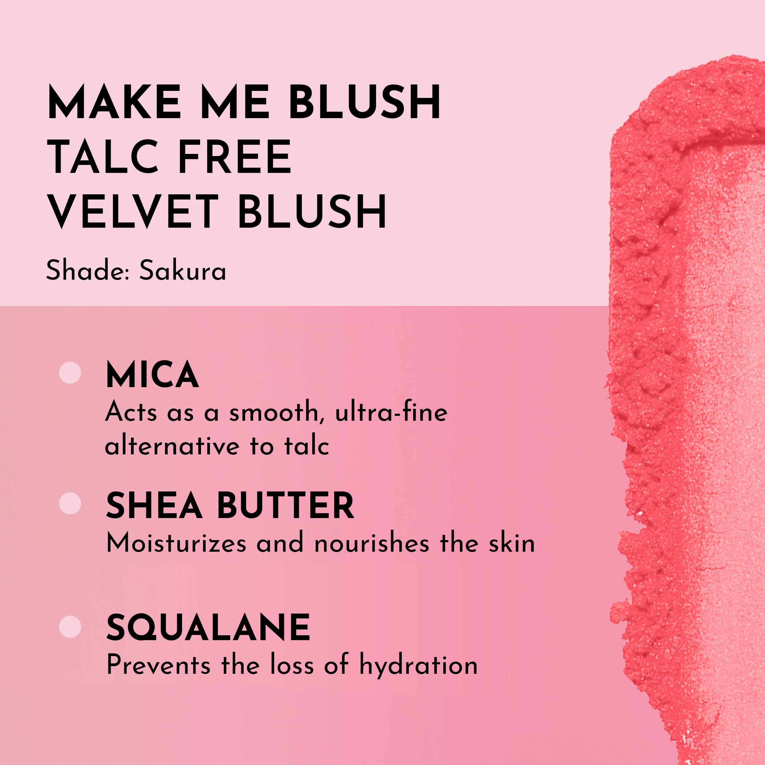 LAWLESS Lawless Make Me Blush Talc-Free Velvet Blush - Sakura - Premium Blush with Natural Ingredients to Moisturize and Nourish Skin While Imparting a Soft, Silky Finish - 0.18 oz