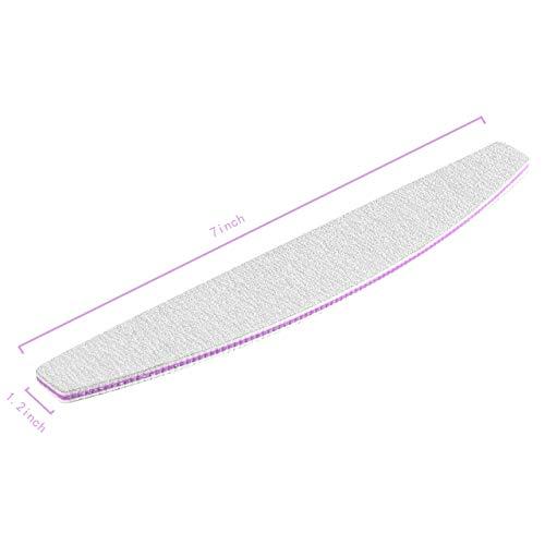 Beautyflier Beautyflier Pack of 24 Double Sided Nail Files 100/180 Grit Emery Board White Manicure Pedicure Tool Nail Buffering Files