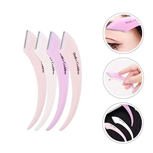 Beaupretty 4pcs Eyebrow Tools Makeup Tool Kit Eyebrow Trimming Tools Eyebrow Trimmer Shaver Face Eyebrow Razor Makeup Eyebrow Shaver Facial Hair Trimmer Eyebrow Shaper Brow Razors Hair Razor