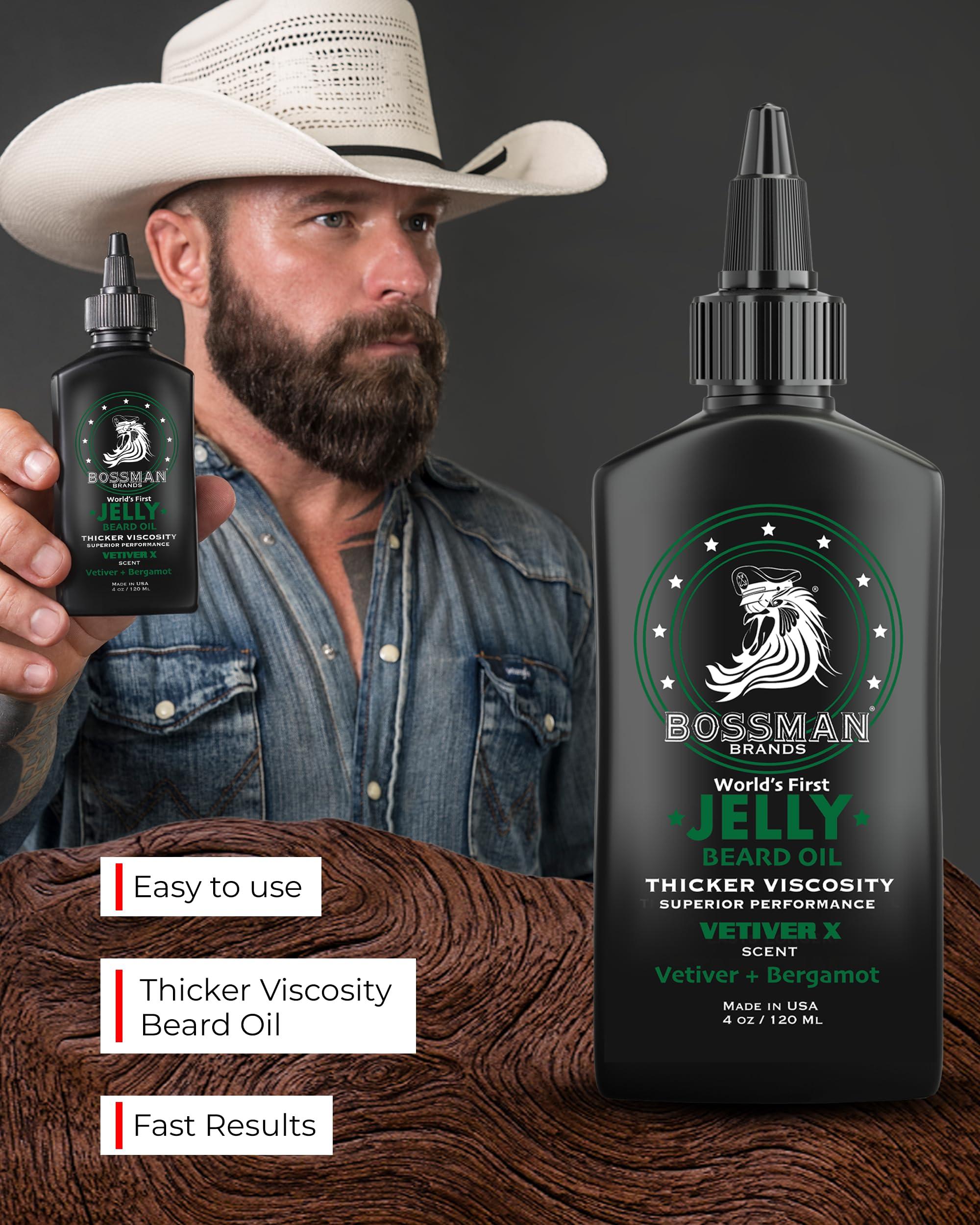 Bossman Bossman Beard Oil Jelly and Relaxing Beard Balm Combo- Vetiver X Scent